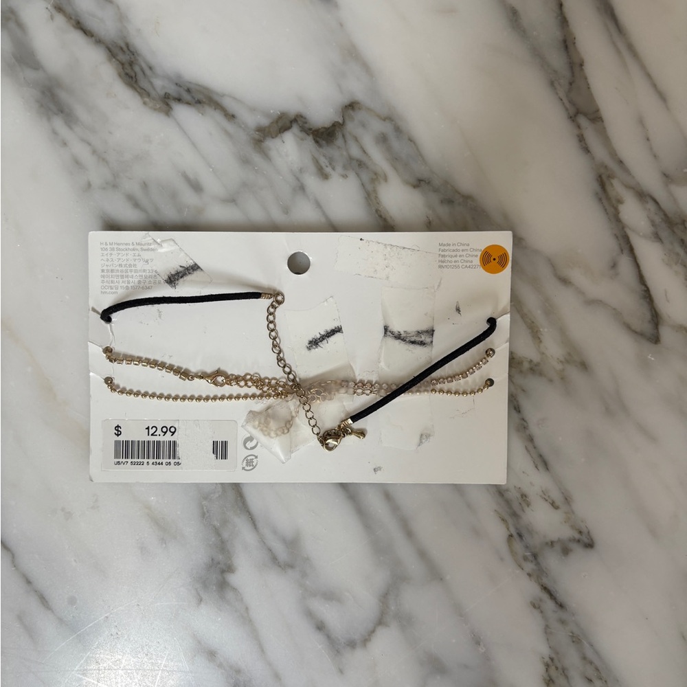 NEW H&M Black and Gold Choker Necklace Trio - Picture 5 of 5